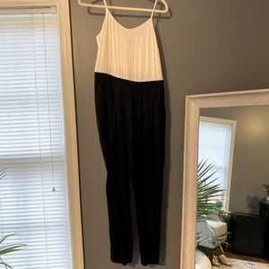 The Loft black and white jumpsuit
